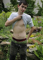 Patrick Bones masturbating his hard cock outdoors. by BF Collection