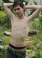 Patrick Bones masturbating his hard cock outdoors. by BF Collection
