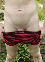 Patrick Bones masturbating his hard cock outdoors. by BF Collection