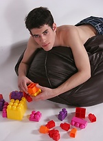 Cute twink Daniel masturbates on a bean bag chair. by BF Collection
