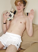 Smooth twink Ewan jerks off on his soccer ball. by BF Collection