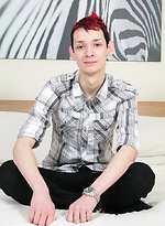 Skinny twink Kyle tugs on his uncut cock. by BF Collection
