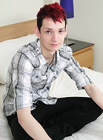 Skinny twink Kyle tugs on his uncut cock. by BF Collection