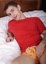 Smooth chested twink Alois bites on his briefs. by BF Collection