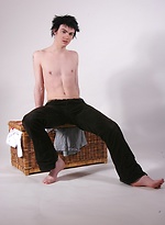 Cute twink Orlando masturbates on the picnic basket. by BF Collection