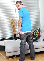 Hairy college boy Brez masturbating on camera. by BF Collection