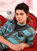 Latin twink Angelo strokes his thick cock. by BF Collection