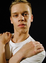 Skinny dancer Mason shows off his flexibility while naked. by BF Collection