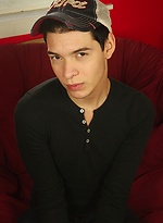 Brown eyed twink Matt strokes his hard cock. by BF Collection