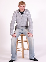 Timmy jerks off his hard cock on a wooden stool. by BF Collection