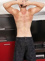 Lucas Solowski busts a nut onto his tan lined chest. by BF Collection