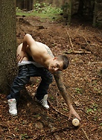Peter Kone fucking his fleshlight out in the woods. by BF Collection