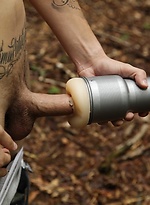 Peter Kone fucking his fleshlight out in the woods. by BF Collection