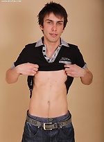 Colt Loews stroking his big curved cock. by BF Collection