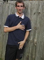 Skinny Luigi spreads his ass cheeks in the backyard. by BF Collection