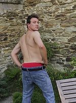 Gorgeous Joey Sosoh busts his nut outdoors. by BF Collection