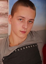 Cute college twink Thomas Swings strokes his crooked cock. by BF Collection