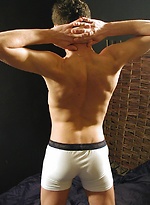 Sexy hunk Arek strips off underwear and plays with cock. by BF Collection