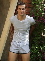 Very sexy Marco Sun jerking off in the backyard. by BF Collection