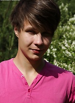 Cute boy Desmond Hall busts a nut in the backyard. by BF Collection