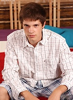 Frat boy Zylen Ray blows his load onto his stomach. by BF Collection