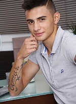 Sexy Mario Fedele strokes cock on the breakfast table. by BF Collection