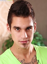 Tattooed Milo Bradley busts a nut onto his hard stomach. by BF Collection