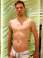 Hung German Max Leider bathing his super fat cock by Bentley Race