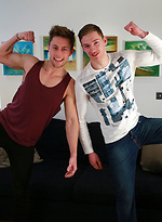 Straight Lad Andrew Sucks his 1st Cock & Lucky Cameron Shows him the Way! by English Lads