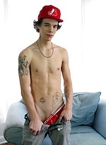 Skinny boy Max strokes dick by Squirtz
