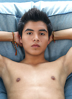 Skinny twink boy Ryan strokes his latino cock by Squirtz