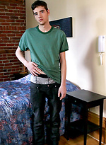 Skinny boy Kevric strokes dick by Squirtz