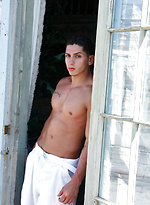 Muscled stud Lex shows his cock by Playgirl