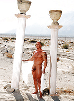 Muscle hunk Brett shows his perfect sculpted body outdoors by Playgirl