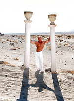 Muscle hunk Brett shows his perfect sculpted body outdoors by Playgirl