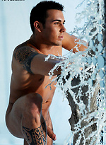 Brett shows his perfect body by Playgirl