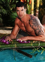 Hot brunett hunk JR posing by Playgirl