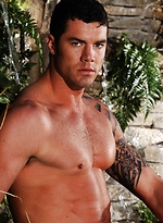 Hot brunett hunk JR posing by Playgirl