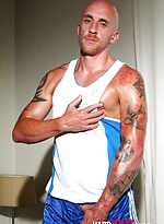 Bald brit Sam Porter strokes dick by Hard Brit Lads