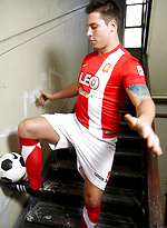 Straight mates - Tom Lucas strips naked in the public stairwell by Bentley Race