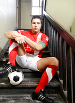 Straight mates - Tom Lucas strips naked in the public stairwell by Bentley Race
