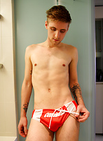 Sydney bottom boy - Axle Dean strips in Ben's bathroom by Bentley Race