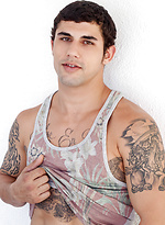 Brunette stud Jimmy Clay strokes dick by Randy Blue With Jimmy Clay