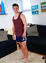 Young Straight Athlete Jasper Pumps up his Body by English Lads