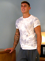 Muscular Straight Lad Max Undresses & Wanks his Big Uncut Cock by English Lads