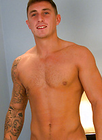 Muscular Straight Lad Max Undresses & Wanks his Big Uncut Cock by English Lads