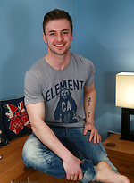 Muscular & Hairy Young Man Briley Shows off his Big Uncut Cock & Explodes Cum Over His Abs! by English Lads