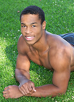 Ebony muscled athlete Clay by SeanCody