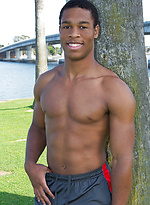 Ebony muscled athlete Clay by SeanCody