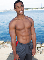 Ebony muscled athlete Clay by SeanCody